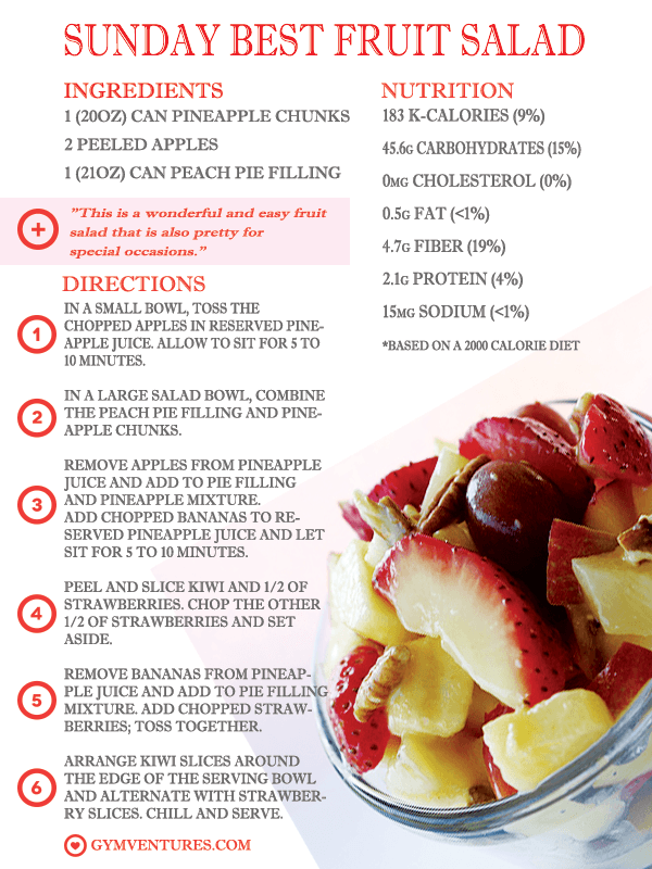 healthy fitness recipe sunday fruit salad