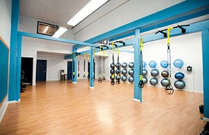 More Of An Exercise Studio Than A Garage Gym, But Still Could Apply This Concept If A Garage Is Big Enough.