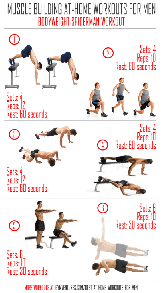 At Home Workouts for Men Bodyweight-Spiderman-Workout