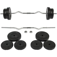 Best Choice Products Barbell Dumbbell Ez Curl Bar Weight Set