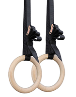 Titan Fitness 8 Inch Diameter Wood Gymnastics Rings